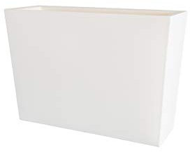 Teraplast Schio Cassa Alta 100cm Fioriera, Polietilene, Bianco, 100 cm