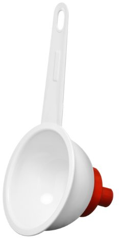 Premier Housewares Funnel Strainer - White/ Red