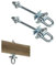 Gartenwelt Riegelsberger Lot de 2 crochets de balançoire Safety Type D+ M12 pour poutres de 110 à 140 mm à visser