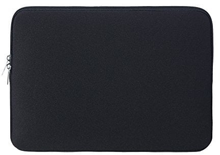 RAINYEAR Laptop Sleeve Case Compatible with 13.3 Inch Notebook Computer Tablet Chromebook 14 MacBook Pro/Max M4 M3 M2 M1 Soft Cover Protective Case Zipper Carrying Bag(Black)