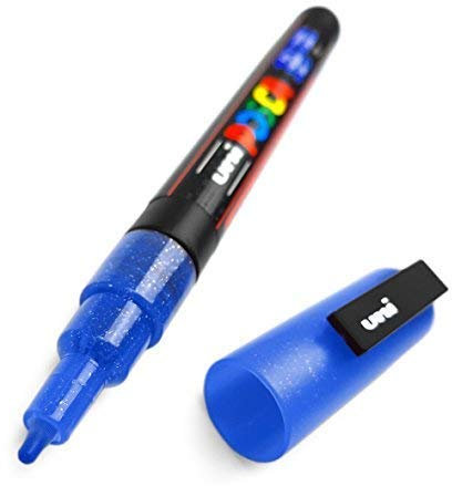 Posca PC-3ML Marqueur de peinture à paillettes bleu