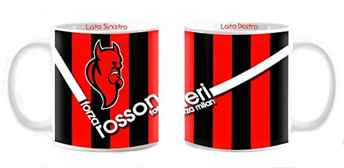 Tazza Mug Gadget Compatibile Idea Regalo per Tifoso rossonero Personalizzabile Diavolo, Serie Ispirata Città Milan