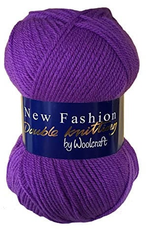 10 x 100g Woolcraft Knitting Wool/Yarn DK (Violet 718)