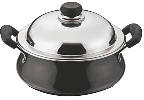 Vinod Pearl Hard Anodised Induction Handi with Stainless Steel Lid (Capecity: 3 LTR | Junior)