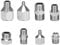 HUBEST 8 Pieces Airbrush Flexible Adapter Fitting Connector Set for Compressor and Airbrush Hose