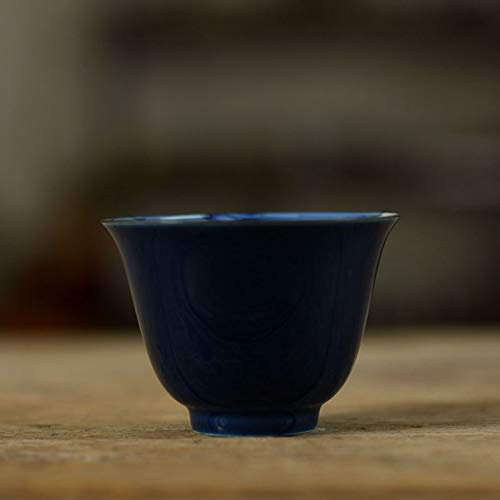 Yizi Pottery Kungfu Tea Set Ceramic Tea Cup Hand-Painted Small Tea Bowl Master Cup Ji Qing Tea Cup Tea Cup Small Tea Bowl Handmade Tea Set Saucer