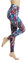 FLYILY Damen Yoga Leggins Frauen High Waist Prägedruck Slim Fit Fitnesshose Lange Sportleggins Stretchhose(7-Leaves,M)