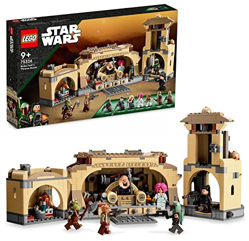 LEGO 75326 Star Wars Boba Fetts Thronsaal Spielzeug zum Bauen mit Palasts von Jabba und 7 Minifiguren, ab 9 Jahren