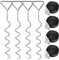 BLOSTM Trampoline Anchor Kit 8pcs - Trampoline Pegs Heavy Duty with Tear-Resistant Tie Down Straps, used as Swing Anchor Kit, Trampoline Anchor Kit, Ground Anchors for Garden Sheds & Playhouses