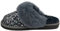 Hollert Damen Lammfell Hausschuhe Diamond Puschen Pantoffeln Grau 100% Dickes, dichtes Merino Schaffell & Veloursleder Schuhgröße EUR 40