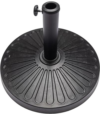 Relsy 12KG Parasol Base For Patio Furniture Parasol Umbrella Stand, Resin Parasol Bases Heavy Duty Garden Parasol 45cm Diameter For 2M Garden Umbrella Holder - 03