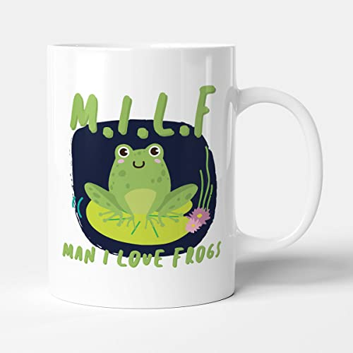 Victorian Printing Co - Man I Love Frogs - Funny Animal Gift Mug, Ceramic, 11fl.oz.