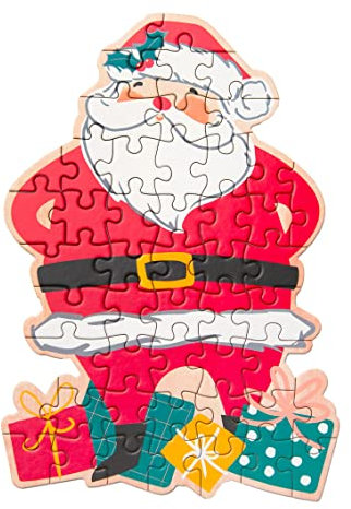 Talking Tables 50-teiliges Weihnachtspuzzle für Kinder | Spiele ab 3 Jahren, Kinderpuzzle, Weihnachtsbox, Geschenk, Strumpffüller-Ideen