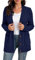 GRECERELLE Women's Knit Long Cardigans Jumpers Cardigan with Pockets with Buttons Ladies Loose Long Sleeve Knitwear Oversized Sweater Cardigan for Autumn Winter Spring (Navy Blue, XL)