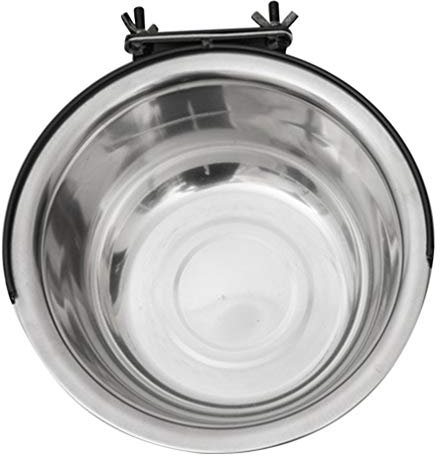 Ipetboom 1pc Kennel Cup Pet Supplies Dog Bowl Outdoor Dog Kennel Water Bowl with Clamp Holder Parrot Feeding Dish Dog Feeder Kennel Bowl Holder Slow Cat Travel Medium Dog Drinking Fountain