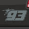 Generisch Startnummer 93 Aufkleber Raceing Start Sticker Auto Zahl MTB Motorrad 10x5cm Farbe: Grau