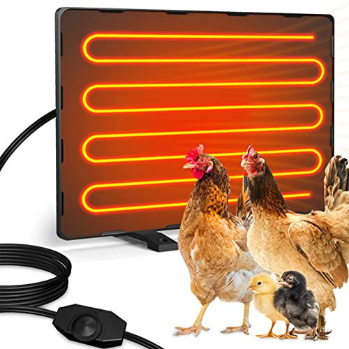 Chauffages pour poulaillers, panneaux chauffants pour poulaillers avec thermostat, chauffages pour poussins, couveuses pour poussins, chauffages radiants à température réglable pour poulets, canetons,