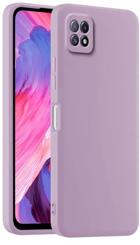 HULLIN Bunte Silikon Handyhülle, Passend für Oppo A73 5G (6.5) - Gras lila