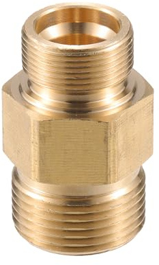 VekAuto Hochdruckreiniger Adapter M18x1 Auf M22x1.5 Messing 1 Stück | Farbe Kupferfarbe, Universal, Drehbar, Druckfest, Dichtungsfrei, Innendurchmesser 14mm & 11mm, Größe 36.5x24.5mm