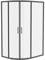 Aquariss Offset Quadrant Shower Enclosure 6mm Easy Clean Glass Sliding Door Shower Cubicle Matt Black 1200x900mm