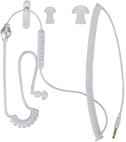 3,5-mm-Kopfhörer, Anti-Strahlungs-Ohrhörer, Luftschlauch-Kopfhörer, Einseitige Spule,Kopfhörer Mit Eingebautem Mikrofon, Kabelgebundener Ohrhörer Mit Ohrhörer Ohrhörer mit Geräuschreduz Für Die Arbeit
