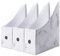 Generisch Aktenhalter aus Karton,3er-Pack Zeitungsständer für Desktop | Zeitschriftenhalter-Organizer-Box mit Etikettenaufklebern, Desktop-Ordner-Organizer für Dokumente