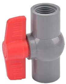 CHATROOM 1 Stück 1/2~1,5 Zoll Gewinde und Sockel Typ PVC-Kugelhahn mit Schalter Gartenbewässerungsarmaturen Aquarium Fisch Tank Ventil(Female 1l2 inch)