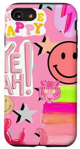 iPhone SE (2020) / 7 / 8 Choose Happy Preppy Smiling Face & Star Collage Case