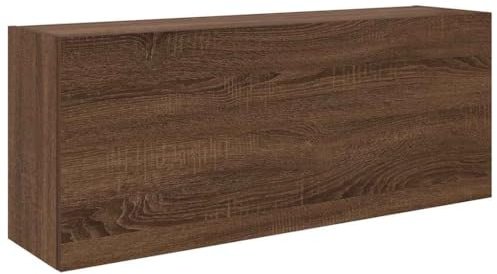 vidaXL Bad-Wandschrank Braun Eichen-Optik 100x25x40 cm Holzwerkstoff, Hängeschrank, Badezimmer-Schrank, Wand-Schrank