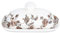BESTOYARD 1stk Butterdose Aus Keramik Zitronenteller Vintage Butterdose Mit Deckel Service Platte Vintage-gerichte Festware Lustige Butterdose Lebensmittelbehälter Nussbutter Europäisch Weiß