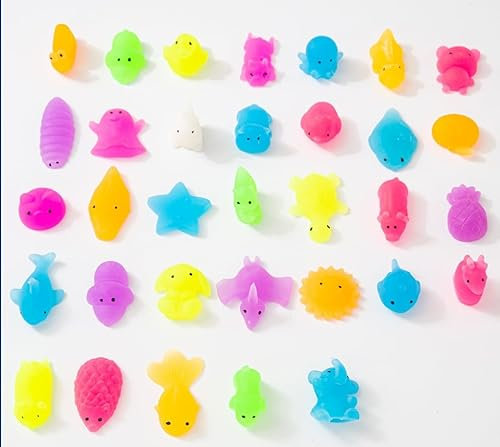 Zhufas Squishy Kawaii Set of 120 Stück Mini Mochi squishies, Nettes Fudge -Spielzeug, Osterei -Füllung, geeignet für Partygeschenke, Klassenzimmerbelohnungen, Weihnachten, Kindertag