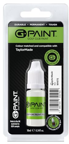 G-Paint Golf Club Paint, TaylorMade Compatible, M1 and M2 White, 10ml, No Primer Required
