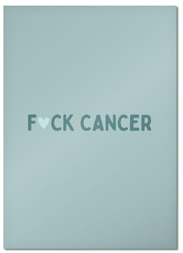 Looty Karte Fck Cancer mit Umschlag Grußkarte/Postkarte für Krebspatienten Chemo Therapie Aufmunterung Mut machen Geschenk (grün)