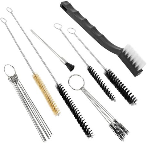 Uadme Spray Gun Cleaning Kit, 21Pcs Multi-Purpose Paint Spray Guns Cleaner with Nylon Brushes, Precision Needles & Metal Tube Brushes for Airbrush, Tattoo Equipment & Nozzle Maintenance