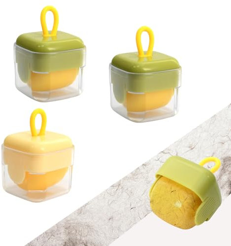 3 Stück Fusselrolle Wiederverwendbar, Waschbare Klebrige Gel Fusselrolle Ball, Portable Mini Gel Lint Roller, Tierhaarentferner Fusselrollen für Kleidung, Tierhaare (2 Grüne + 1 Gelb)