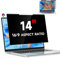 Magnetischer Sichtschutzfolie für 14 Zoll Laptop 16:9, Abnehmbarer Anti Spy Bildschirm Blickschutzfolie, 14 blendfreier Sichtschutzfolie Displayschutz für Lenovo HP Dell Acer Samsung Asus
