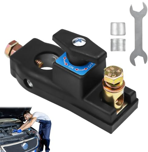 Battery Disconnect Switch, 12V-24V Isolator Switch, Anti-leakage Universals Battery Power Cut Kill Switch, Power Cut Off Accessories for Car Truck Boat Motorcycle