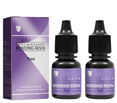 2 x Pegamento UV de 14 ml | Pegamento profesional para joyas dentales y diamantes de imitación | Decoración de dientes | Endurecimiento instantáneo | Adhesión a largo plazo | Ideal para fiestas