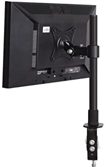 Full Motion Monitor Mount for 10-22 LCD LED TVs, Adjustable Desk Bracket, VESA Compatible, Swiveling & Tilting, Free Height Adjustment, Grommet & Clamp Base.