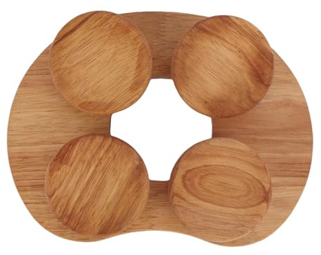 VELATEMOR Reposacabezas de Madera para Sauna con Disco Giratorio, Almohada de Sauna para Relajación de la Cabeza, Dolor de Hombros y Cuello, Soporte Ergonómico para el Cuello, Almohada