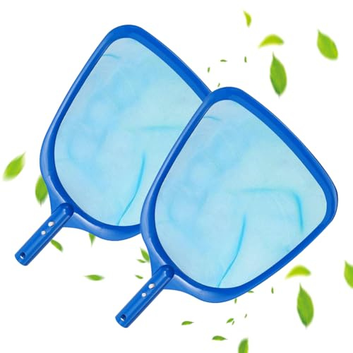BNGXR Lot de 2 Épuisette de Piscine, Epuisette Piscine Mailles Ultra Fines Filet de Nettoyage de Feuilles de Piscines Mailles Fines pour Algues et Piscines, Spas, Jacuzzis, Etangs