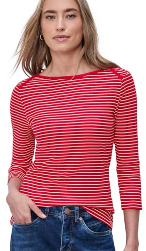 Damen 3/4-Arm Shirt mit U-Boot-Ausschnitt