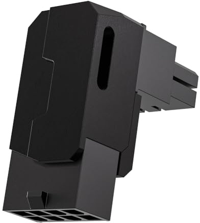 OITHJTIRP 8-Pin PCIe GPU Power Adapter 90 Degree Angled Power Adapter Connector Aluminum Case Black STD