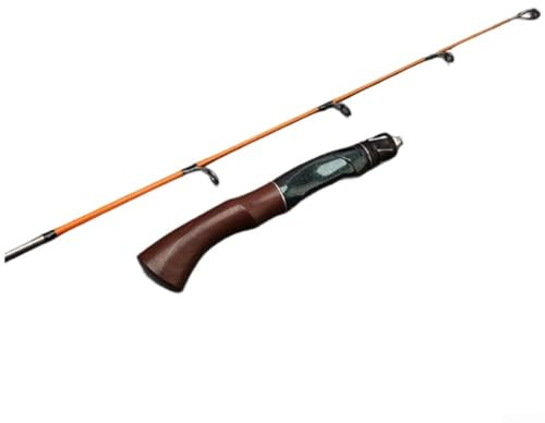 Eisangelrute, 2 Abschnitte, Fiberglasstange mit Spiralrollensitz, empfindlich, leicht, 50 cm, 60 cm, 70 cm, Wintergarnelenangeln, tragbar, kompakt, 3 Stück (70 cm F)