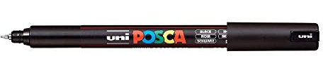 Posca Uni Marker PC-1MR Paint Glass Pen Bullet Tip 1.0mm Black