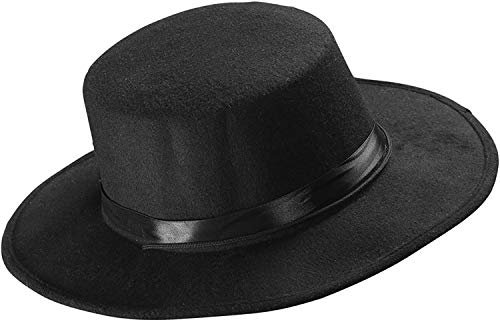 W WIDMANN MILANO Party Fashion 0491S - Hut Gaucho, Schwarz, Cowboy, Rächer, Wilder Westen, Hut, Kopfschmuck, Accessoire, Karneval, Mottoparty