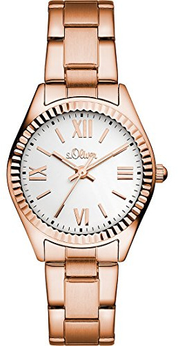 s.Oliver Damen-Armbanduhr Analog Quarz Edelstahl SO-3084-MQ