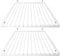 SPARES2GO Fridge Shelf Compatible with Hotpoint Refrigerator Freezer (Pack of 2 Shelves, White, Adjustable, Plastic Coated, Extendable Arms)