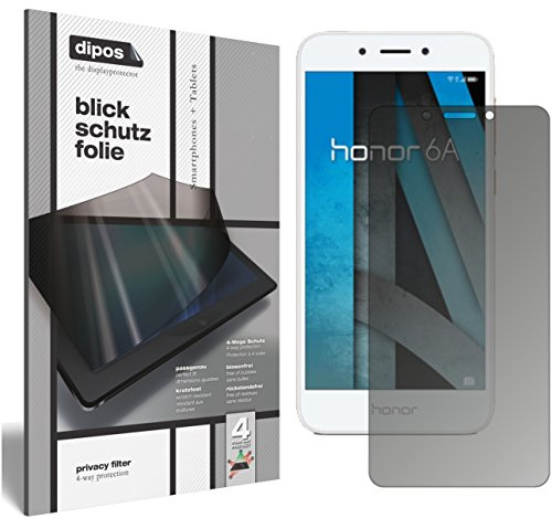 dipos I Privacy Filter compatible with Huawei Honor 6A Screen Protector Anti-Spy 4-Way Protection