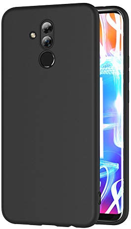 AICEK Compatible con Huawei Mate 20 Lite Cover, Silicone Custodia Molle di TPU Sottile Bumper Case Nero